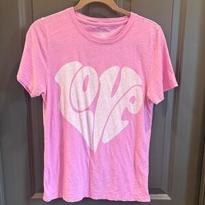 J. Crew Pink Love Graphic Tee 💖